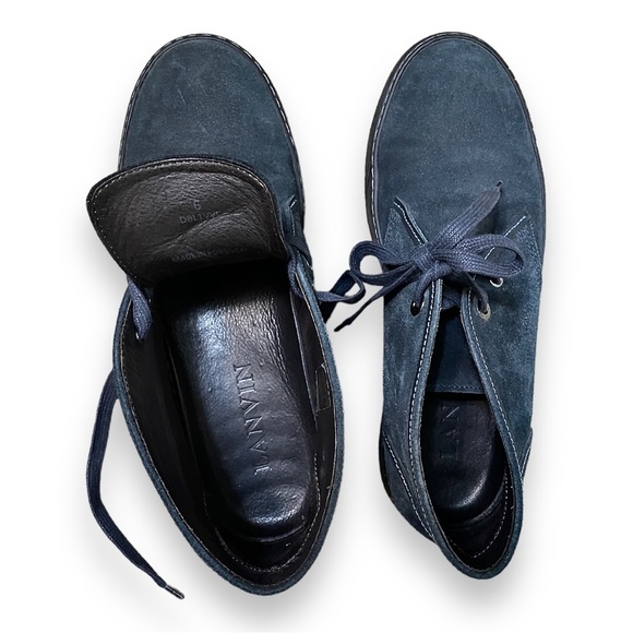 Lanvin Chukka Desert blue Suede Boots - Picture 11 of 16